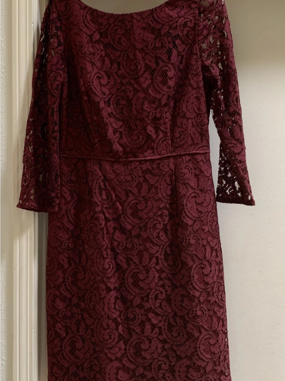 J. Crew Burgundy Lace Dress 8 Medium M Beautiful Worn Once !